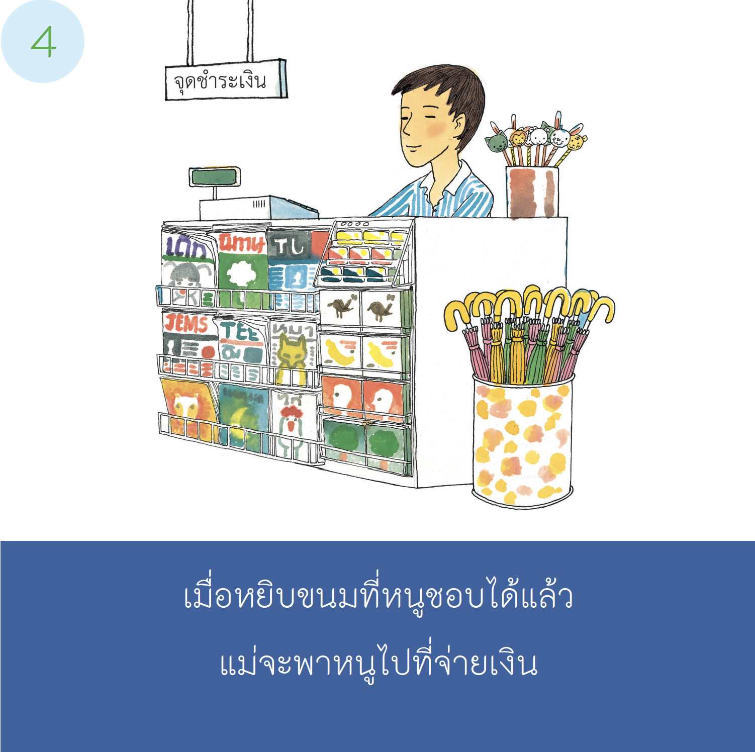 เรื่องเล่าสำหรับเด็กออทิสติก "ไปซื้อขนม"  เด็กหญิง